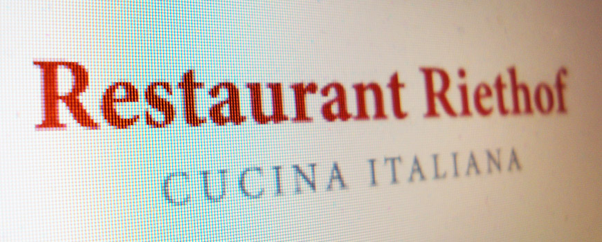 Mittags Quartierbeiz, Abends Ristorante - in einem Logo